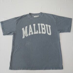 PacSun Malibu Arch Logo Tee Navy Size XL Cotton‎ Short Sleeve Men's T-Shirt